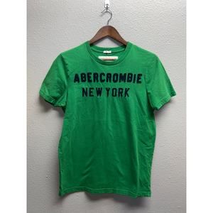 Abercrombie & Fitch Shirt New York Green Muscle Tee Top Mens Medium